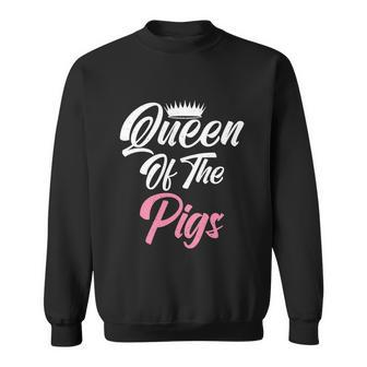 Queen Of The Pigs Pig Owner Pig Farmer Pig Mom Gift Graphic Design Printed Casual Daily Basic Sweatshirt - Thegiftio UK