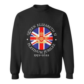 Queens Platinum Jubilee Royal Crest Uk Gb Union Jack Flag Sweatshirt - Monsterry CA