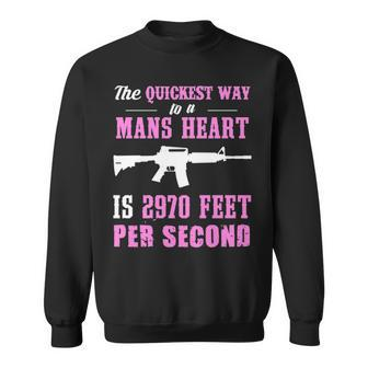 Quickest Way To A Mans Heart Sweatshirt - Seseable