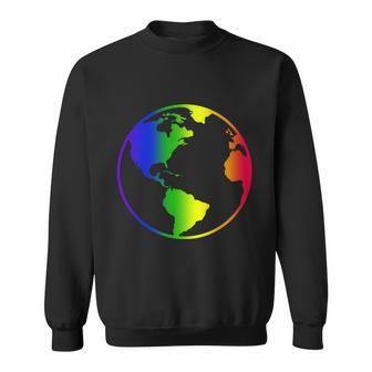 Rainbow Earth Rainbow Mother Earth Graphic Design Printed Casual Daily Basic Sweatshirt - Thegiftio UK