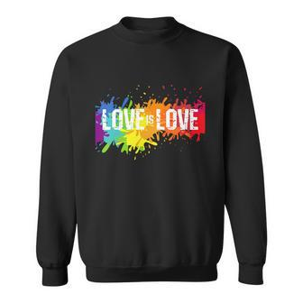Rainbow Flag Gay Pride Love Is Love Lgbt Pride Month Sweatshirt - Thegiftio UK