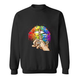 Rainbow Lips Hand Gay Pride Lgbt Month Graphic Design Printed Casual Daily Basic Sweatshirt - Thegiftio UK