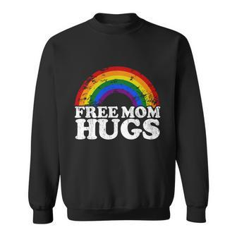 Rainbow Pride Month Lgbt Gift Proud Vintage Free Mom Hugs Gift Sweatshirt - Thegiftio UK