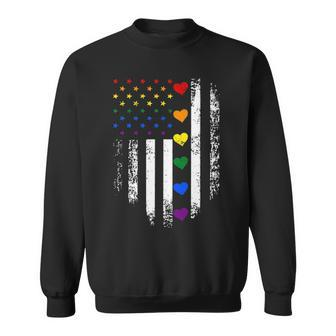 Rainbow Vintage Pride Flag Gay Pride Sweatshirt - Thegiftio UK