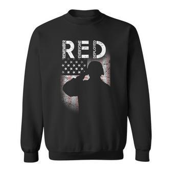 Red Friday Remember Everyone Deployed Flag V2 Sweatshirt - Monsterry
