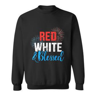 Red White & Blessed Shirt 4Th Of July Cute Patriotic America Sweatshirt - Monsterry UK