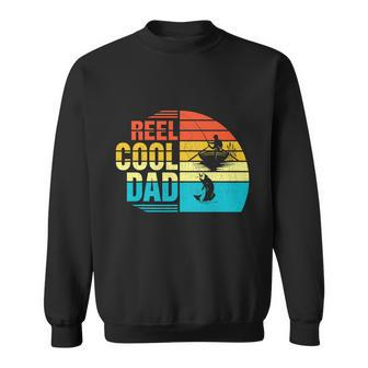Reel Cool Dad Fathers Day Funny Fishing Papa Sweatshirt - Monsterry