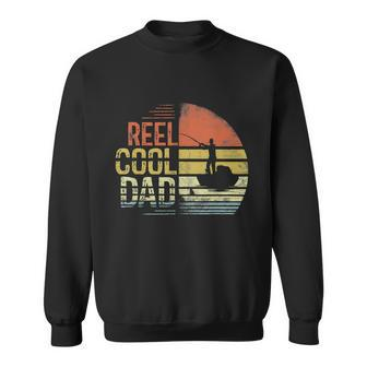Reel Cool Dad Fishing Dad Real Cool Retro Sweatshirt - Thegiftio UK