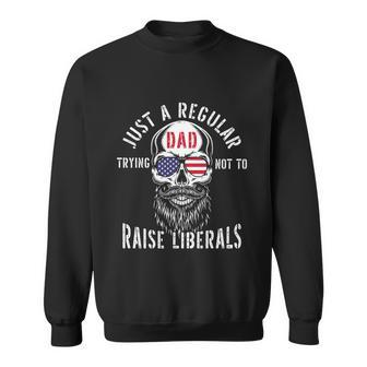 Republican Just A Regular Dad Trying Not To Raise Liberals Gift Tshirt Sweatshirt - Monsterry UK