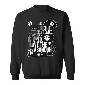 Rescue Save Love - Cute Animal Rescue Dog Cat Lovers Sweatshirt - Seseable