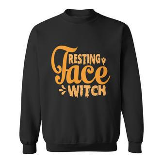 Resting Face Witch Halloween Quote Sweatshirt - Monsterry CA