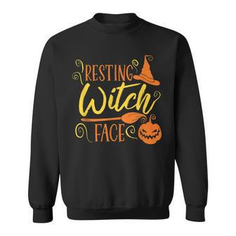 Resting Witch Face For A Witch Halloween Sweatshirt - Seseable