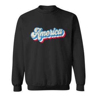 Retro 4Th Of July America Patriotic Fourth Of July Family Sweatshirt - Monsterry UK