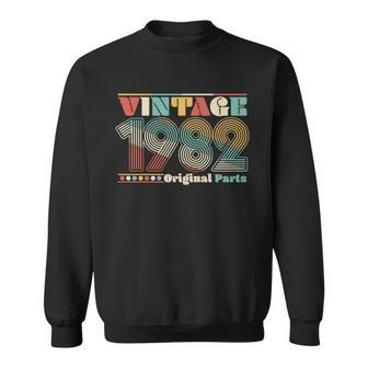Retro 60S 70S Style Vintage 1982 Original Parts 40Th Birthday Sweatshirt - Monsterry