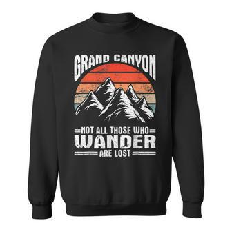 Retro Arizona Hiking Grand Canyon National Park Grand Canyon Sweatshirt - Seseable