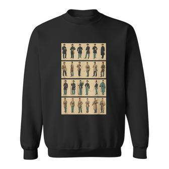 Retro Art Usa Military History Dress Guide Vintage Civil War Sweatshirt - Monsterry UK