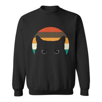 Retro Cat Eyes Vintage Sunset Sweatshirt - Monsterry