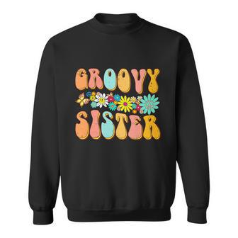 Retro Groovy Sister Birthday Family Matching V2 Sweatshirt - Thegiftio UK