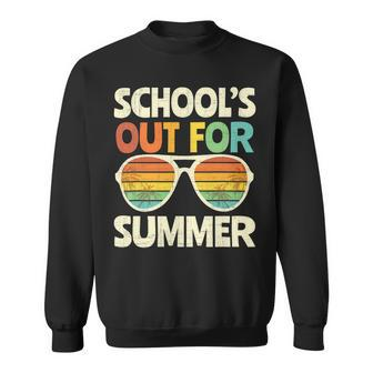 Retro Last Day Of School Schools Out For Summer Teacher Gift V3 Sweatshirt - Seseable