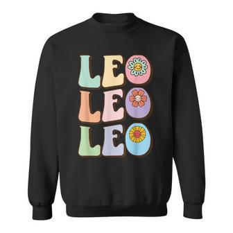 Retro Leo Zodiac Sign Astrology July August Birthday Leo V2 Sweatshirt - Seseable