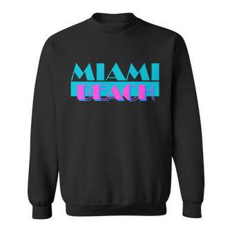 Retro Miami Beach Logo Sweatshirt - Monsterry