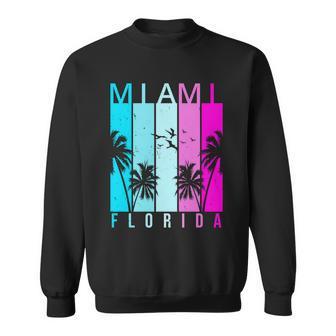 Retro Miami Florida Summer Neon Colors Sweatshirt - Monsterry AU