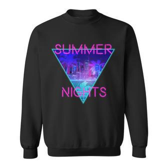 Retro Neon City Summer Nights Sweatshirt - Monsterry UK