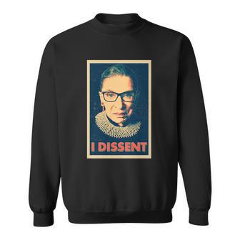 Retro Poster Ruth Bader Ginsburg I Dissent Rbg Sweatshirt - Monsterry