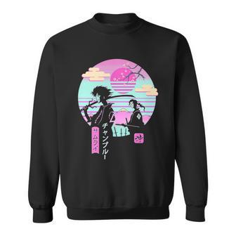 Retro Samurai Chillhop Anime Tshirt Sweatshirt - Monsterry