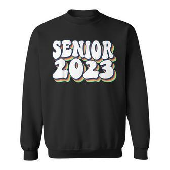 Retro Senior 2023 Back To School Class Of 2023 Graduation Sweatshirt - Thegiftio UK