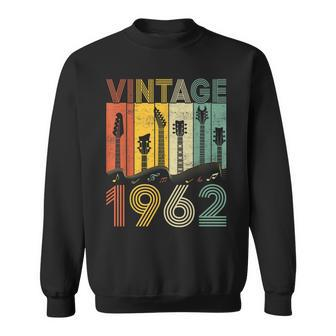 Retro Vintage 1962 Guitarist 1962 Birthday Guitar Player Sweatshirt - Seseable
