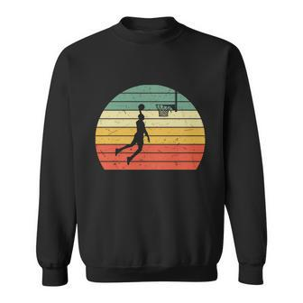 Retro Vintage Basketball Dunk Silhouette Basketball Player Sweatshirt - Thegiftio UK