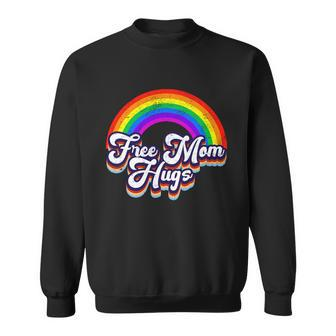 Retro Vintage Free Mom Hugs Rainbow Lgbtq Pride Tshirt V2 Sweatshirt - Monsterry UK