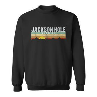 Retro Vintage Jackson Hole Wyoming Graphic Design Printed Casual Daily Basic Sweatshirt - Thegiftio UK