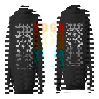 Retro Vintage Yoga Gift For Yogis Sweatshirt - Thegiftio UK