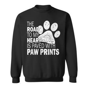 Road To My Heart Paw Prints Dog Paw Mom Sweatshirt - Thegiftio UK