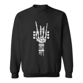 Rock Roll Skeleton Gift Guitar Music Lover Gift Sweatshirt - Monsterry CA