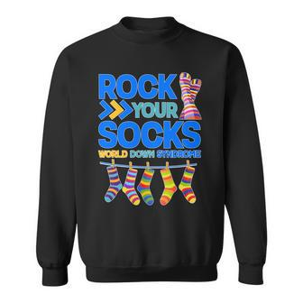 Rock Your Socks World Down Syndrome Awareness Day Sweatshirt - Thegiftio UK
