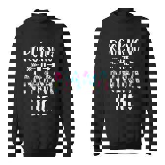 Rocking The Nana Life New Grandma Granny To Be Gigi Mimi Gift Graphic Design Printed Casual Daily Basic Sweatshirt - Thegiftio