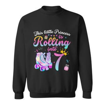 Roller Skate 7Th Birthday Shirt 7 Year Old Girl Party Outfit Sweatshirt - Monsterry