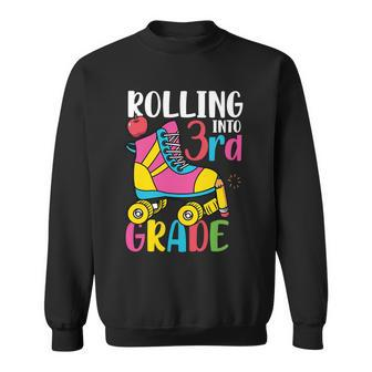 Rolling Into 3Rd Grade Back To School Sweatshirt - Monsterry