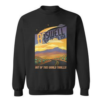 Roswell New Mexico Travel Poster Sweatshirt - Monsterry AU