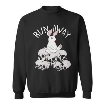 Run Away Bloody Bunny Skeleton Sweatshirt - Monsterry AU