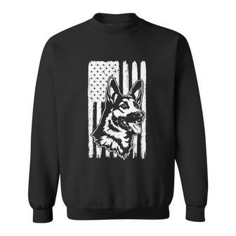 Rustic American Flag Gift Patriotic German Shepherd Dog Lover Gift Sweatshirt - Monsterry UK