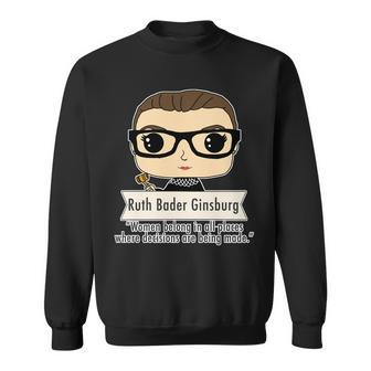 Ruth Bader Ginsburg Cute Cartoon Quote Sweatshirt - Monsterry