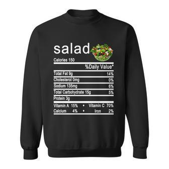 Salad Nutrition Facts Label V2 Sweatshirt - Thegiftio UK