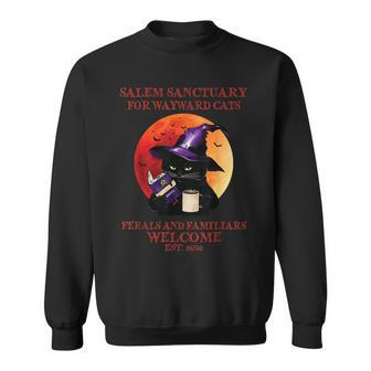 Salem Sanctuary For Wayward Cats Ferals And Familiars Sweatshirt - Seseable