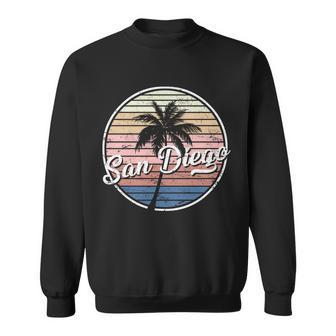San Diego Palm Tree Vintage Retro Sweatshirt - Monsterry AU