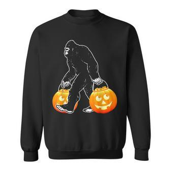 Sasquatch Halloween Trick-Or-Treat Pumpkin Sweatshirt | Seseable UK