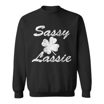 Sassy Lassy Irish Clover St Patricks Day Tshirt Sweatshirt - Monsterry